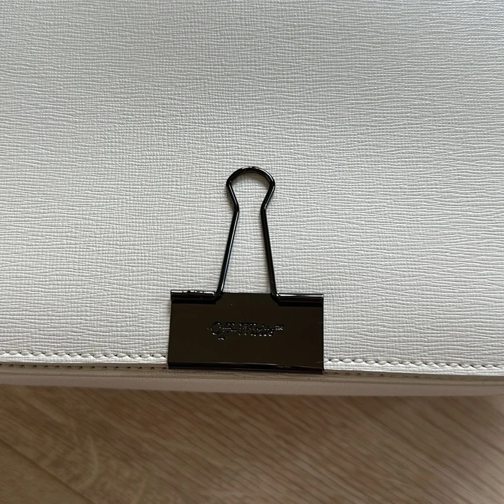 OFF-WHITE C/O VIRGIL ABLOH Mini Binder Clip Flap Bag white - Picture 2 of 9